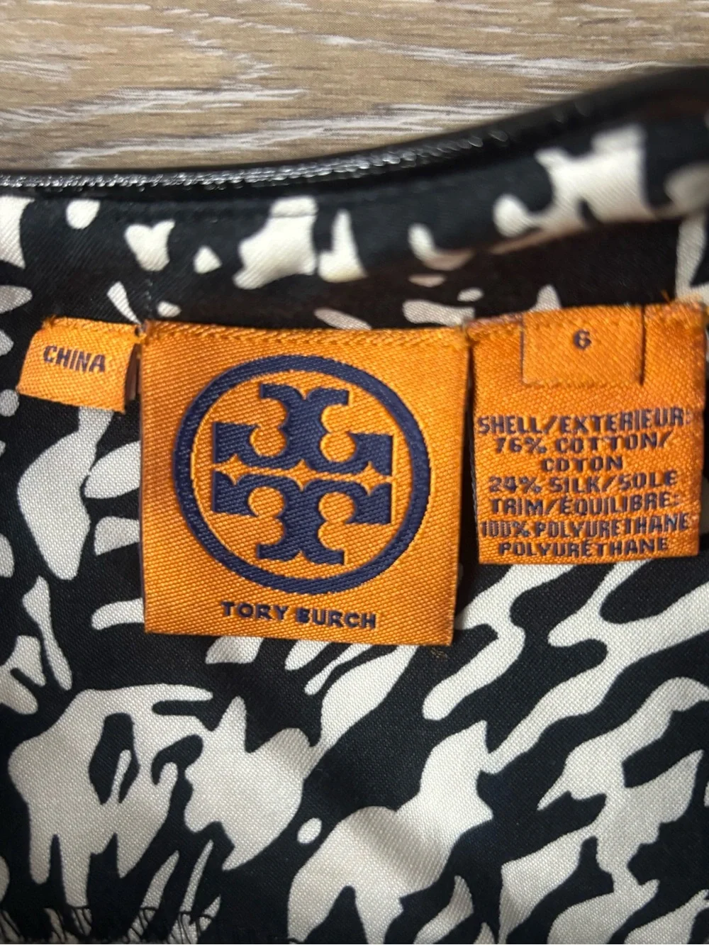 Tory Burch Sheath Dress Sz 6 Abstract Sleeveless Designer Luxury Preppy Chic